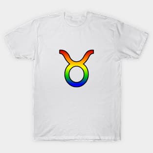 Taurus Rainbow Pride Symbol T-Shirt